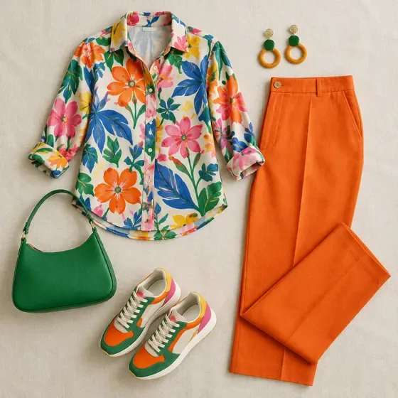 Look no estilo colorida