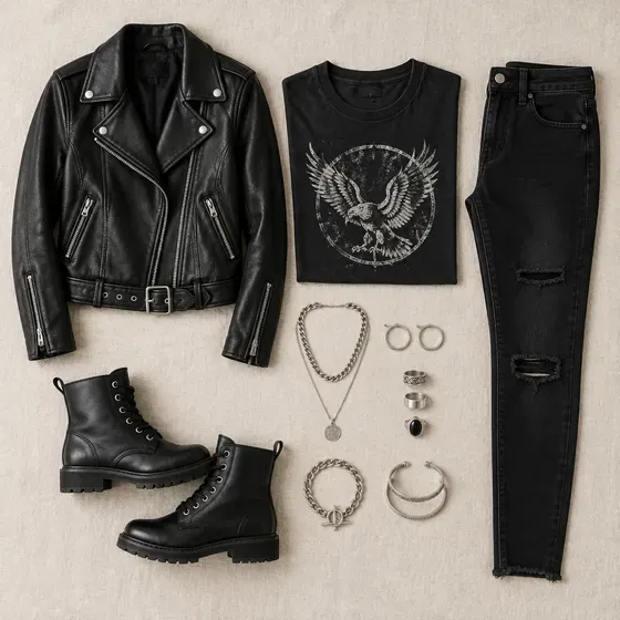 Look no estilo rocker